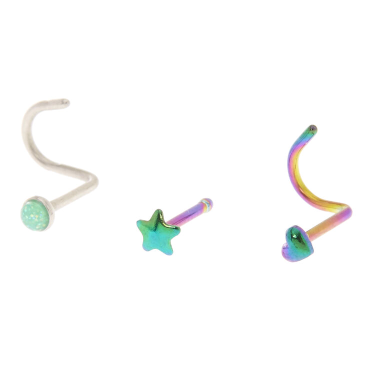 Anodized Neptune Nose Studs 3 Pack,