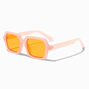 Frosted Orange Rectangular Sunglasses,