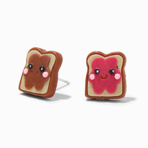 Peanut Butter &amp; Jelly Sandwich Stud Earrings,