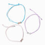 Mixed Metal Infinity Bolo Bracelet Set - 3 Pack,