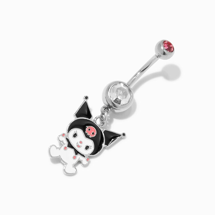 Kuromi&reg; Stainless Steel 14G Charm Belly Ring,