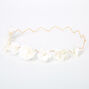 White Glitter Roses Flower Crown Headwrap,