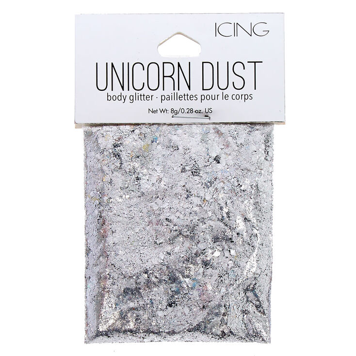 Unicorn Dust Fine Glitter Pouch Silver Icing Us