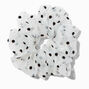 Giant White Polka Dot Hair Scrunchie,
