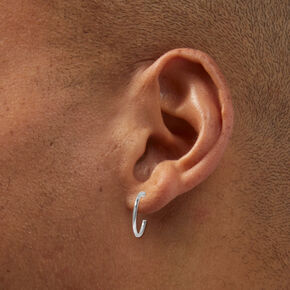 Silver-tone Mini Geometric Earring Set - 9 Pack,