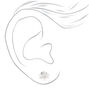Silver Cubic Zirconia Star Stud Earrings - 8MM,