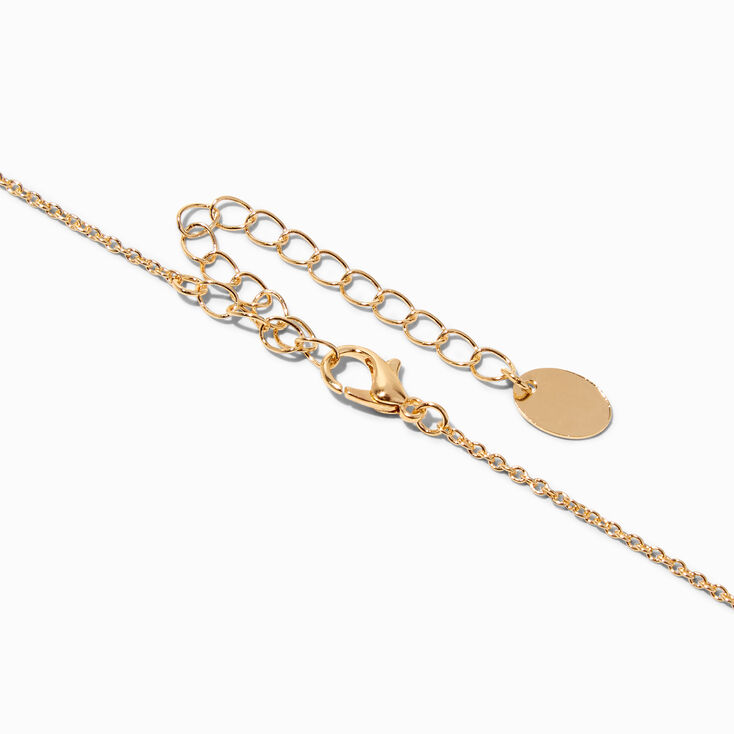Gold Zodiac Symbol Pendant Necklace - Pisces,