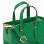 Green Quilted Mini Tote Crossbody Bag,
