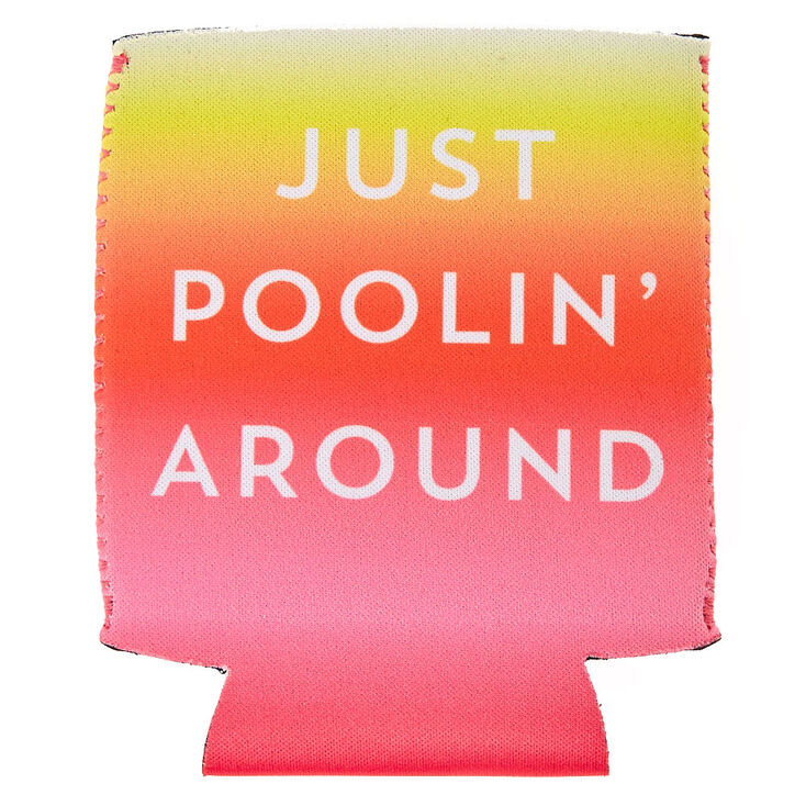 Just Poolin' Around Drink Koozie,