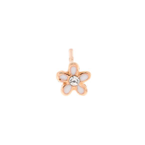 Rose Gold Sterling Silver 22G Flower Nose Stud,