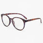 Solar Blue Light Reducing Brown Tortoiseshell Round Clear Lens Frames,