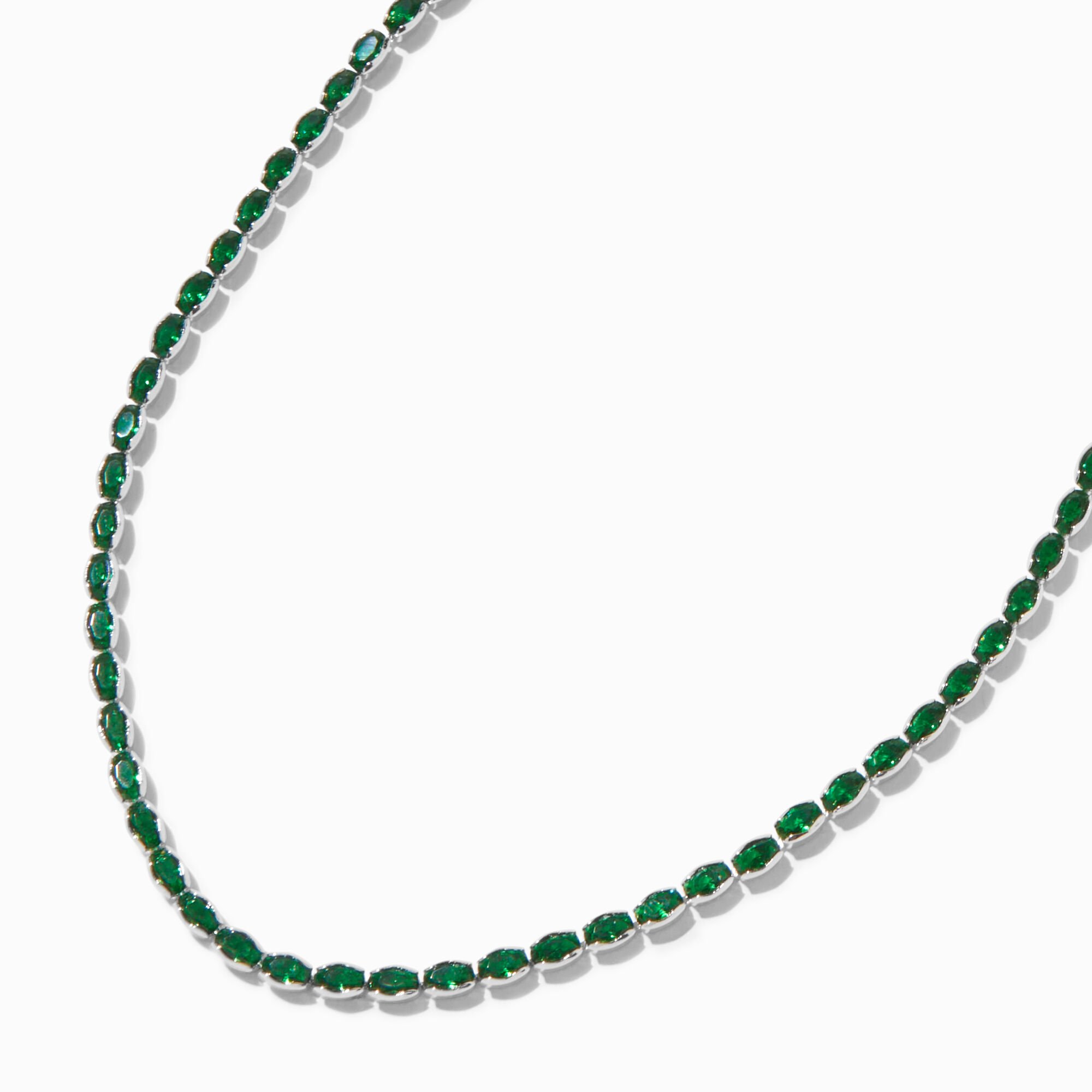 Green cubic cheap zirconia necklace