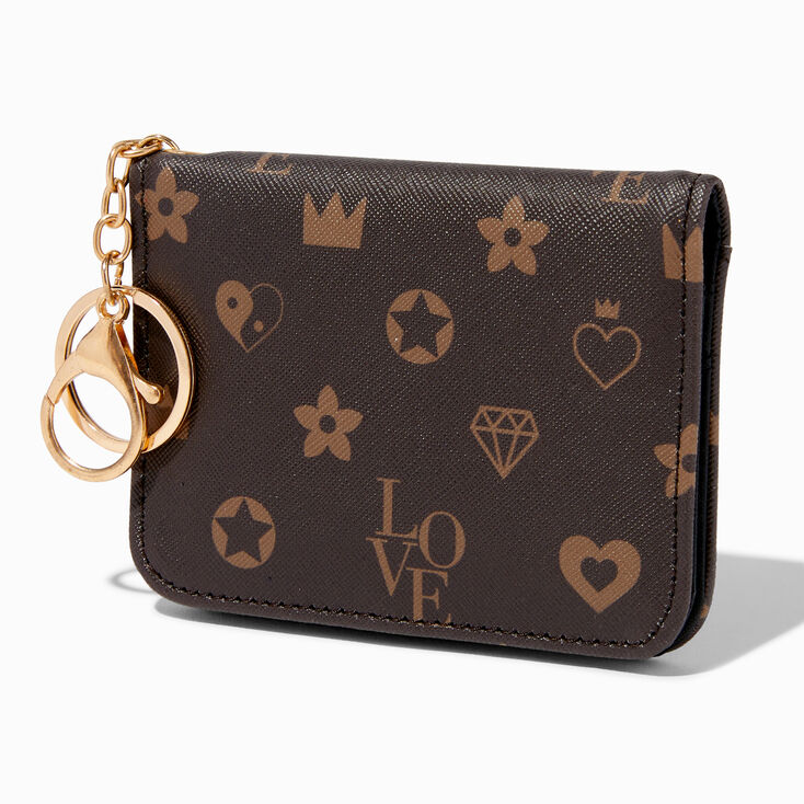 Brown &amp; Black Status Icons Mini Snap Wallet,