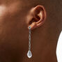 3&quot; Silver Paperclip Drop Earrings,