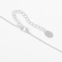 Silver Birthstone Color Tag Pendant Necklace - August,
