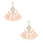 2" Tassel Fan Drop Earrings - Blush,