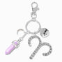 Aries Mystical Gem Silver Zodiac Keychain,