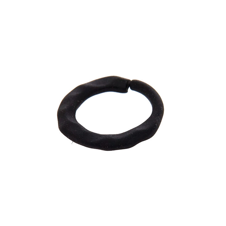 Matte Cartilage Hoop Earrings - Black,