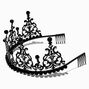 Black Filigree &amp; Crystal Tiara Headband,