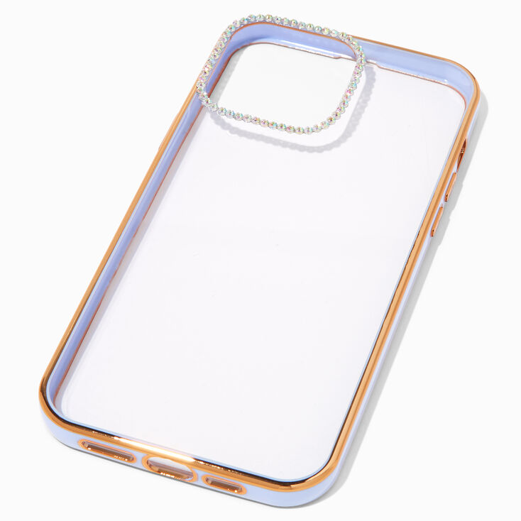 Embellished Clear/Lavender Phone Case - Fits iPhone&reg; 13 Pro Max,