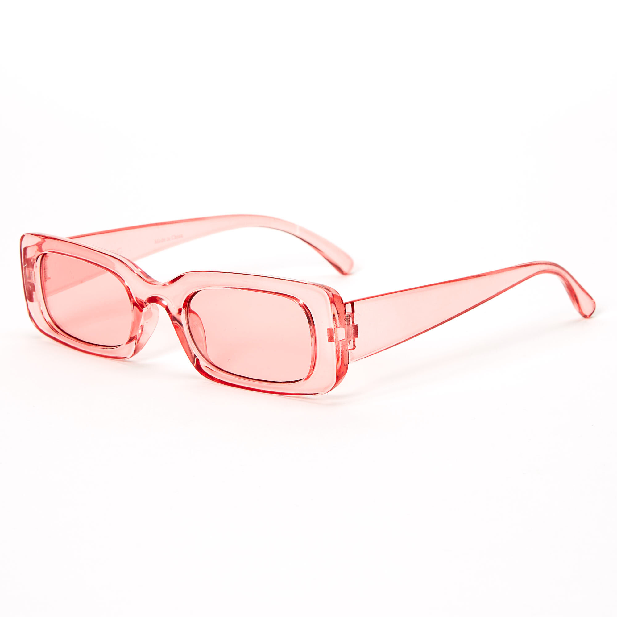Slim Rectangle Transparent Sunglasses