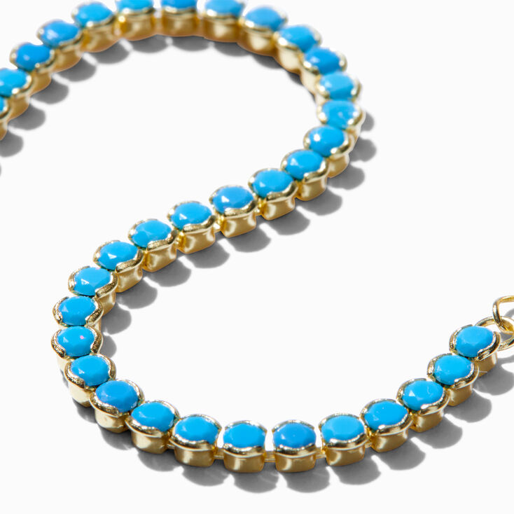 Icing Select 18k Gold Plated Turquoise Tennis Bracelet,