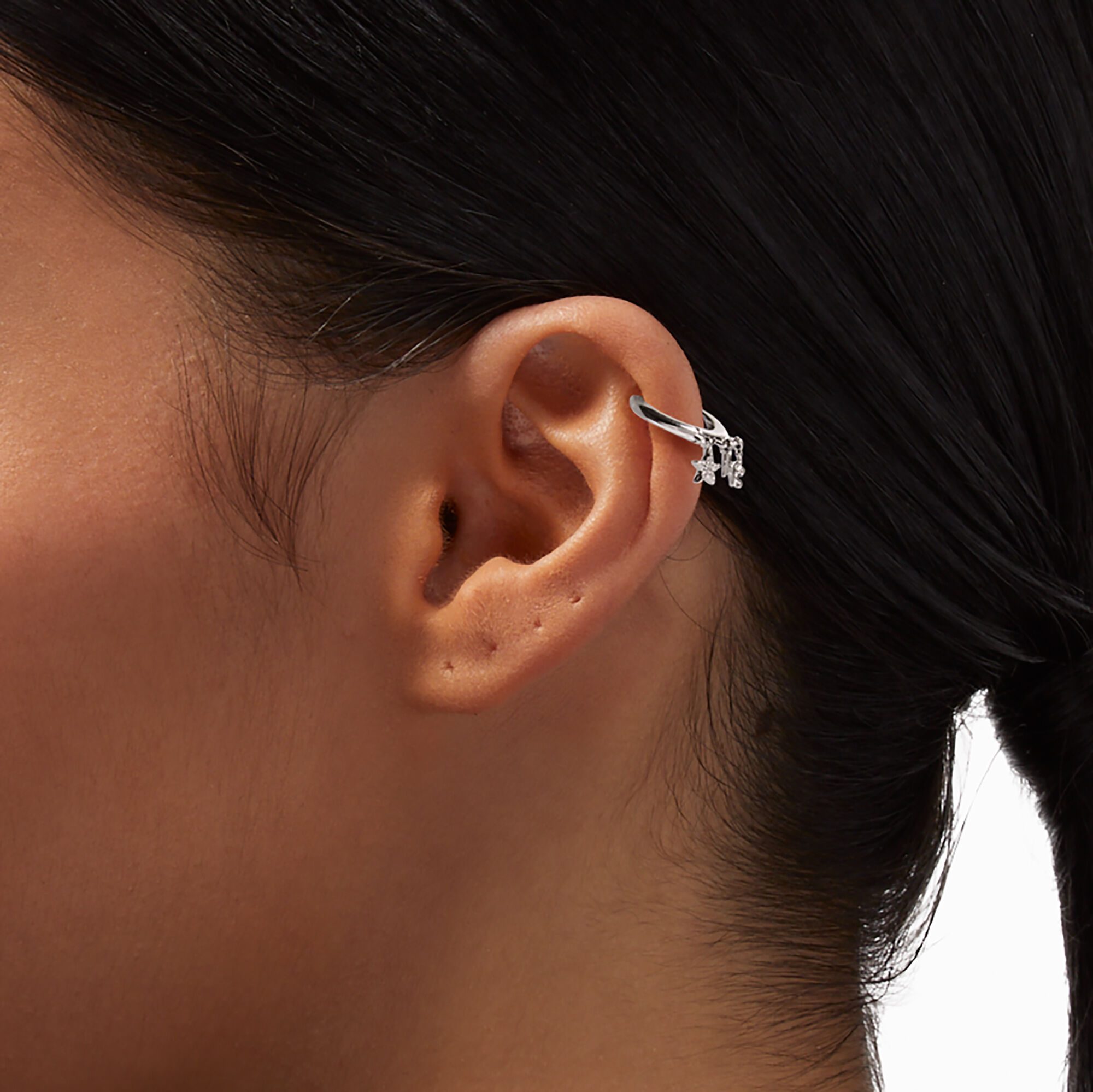 Silver earring for shop top of ear