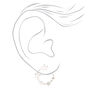 Star Studded Silver Hoop Earrings,