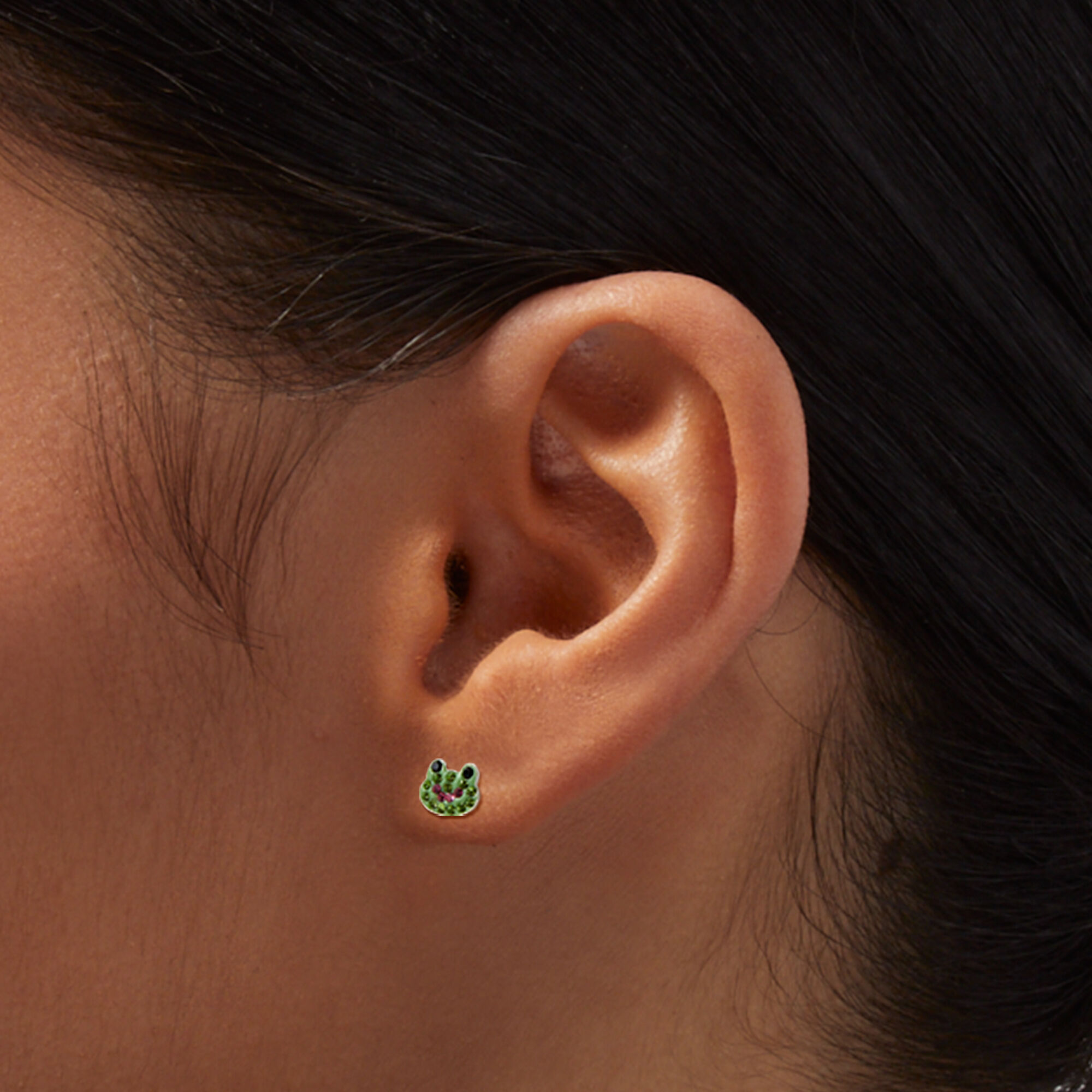 Frog stud earrings hot sale