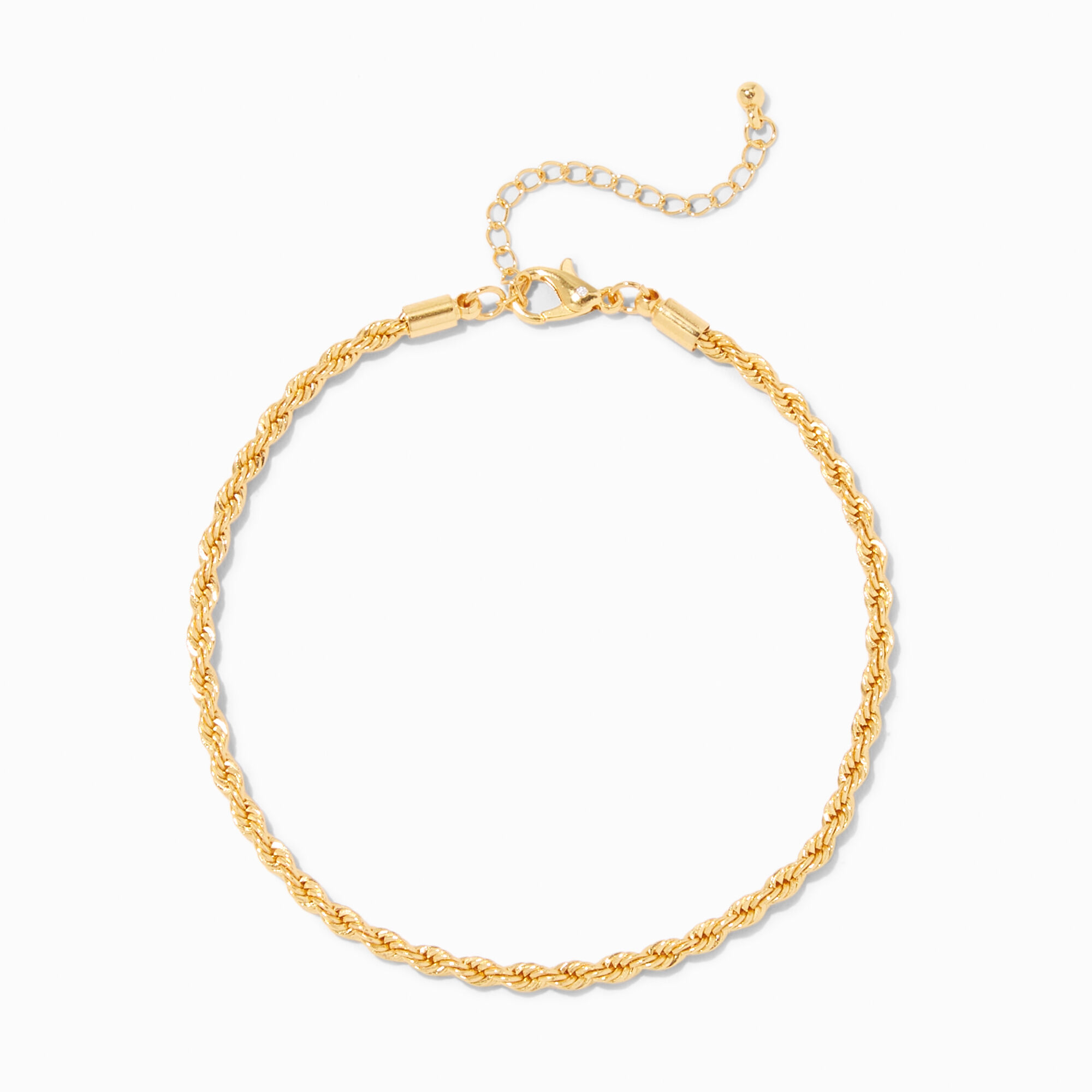 Gold rope chain anklet deals