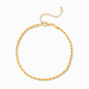 Icing Select18k Yellow Gold Plated Twisted Rope Chain Anklet,