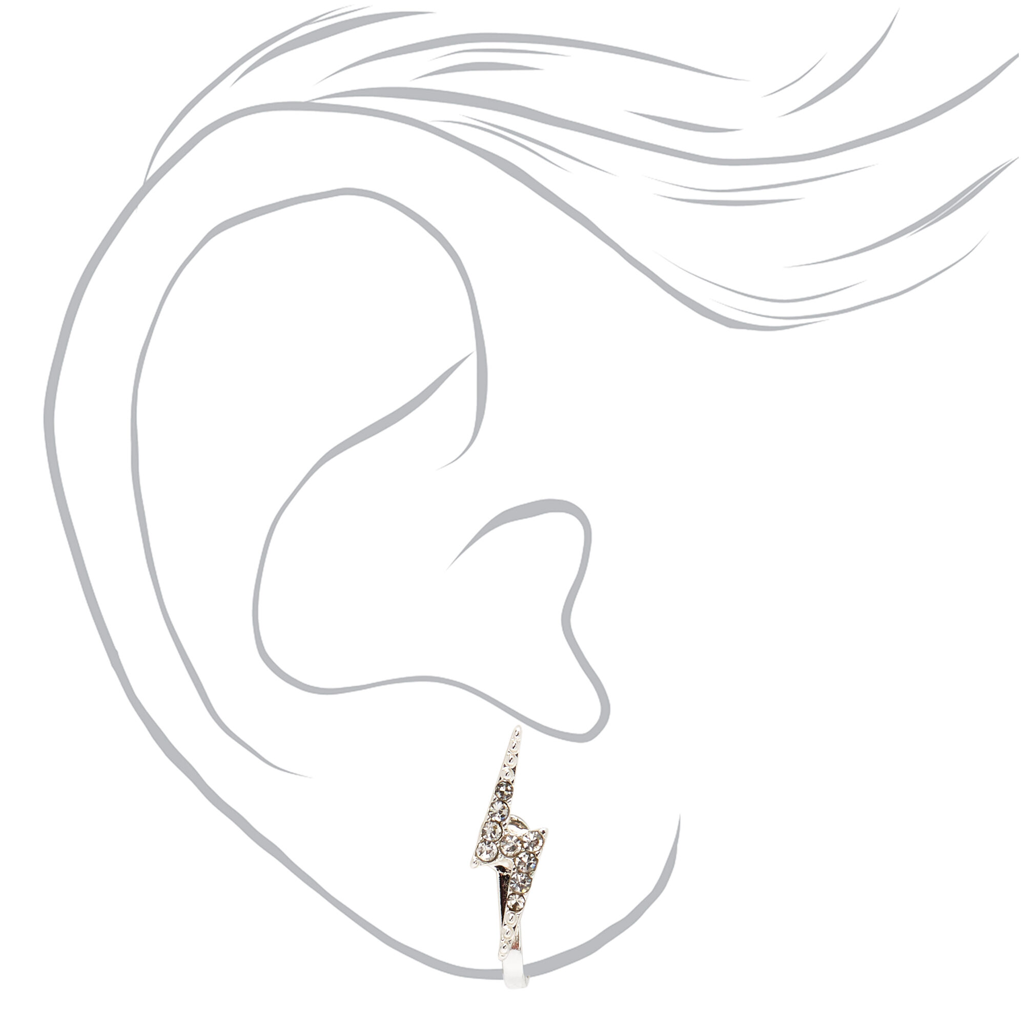 Lightning bolt clip on earrings on sale