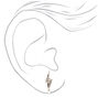 Silver Crystal Lightning Bolt Clip On Stud Earrings,