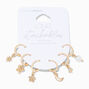 Gold Single 20MM Dangling Huggie Hoop Earrings - 6 Pack,