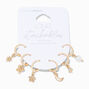 Gold Single 20MM Dangling Huggie Hoop Earrings - 6 Pack,