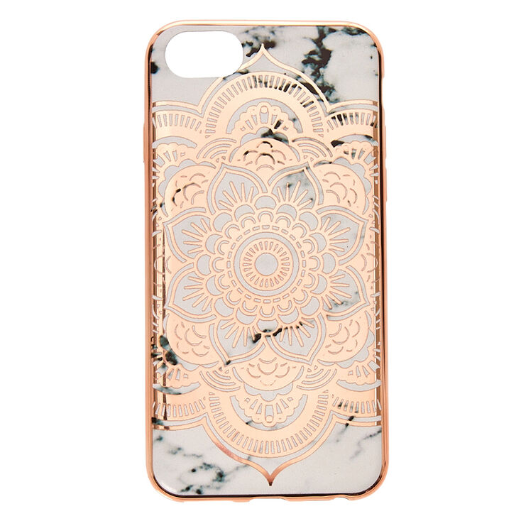 Rose Gold Mandala Marble Phone Case,