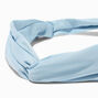 Light Blue Silky Bow Twist Headwrap,