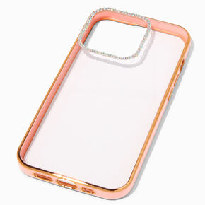 Embellished Clear/Blush Pink Phone Case - Fits iPhone&reg; 13 Pro,
