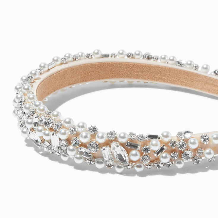 Rhinestone &amp; Pearl Statement Headband,