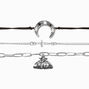 Silver Moth Icon Bracelets - 3 Pack,