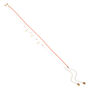 Rose Gold 1&quot; Rhinestone Teardrop Drop Earrings,
