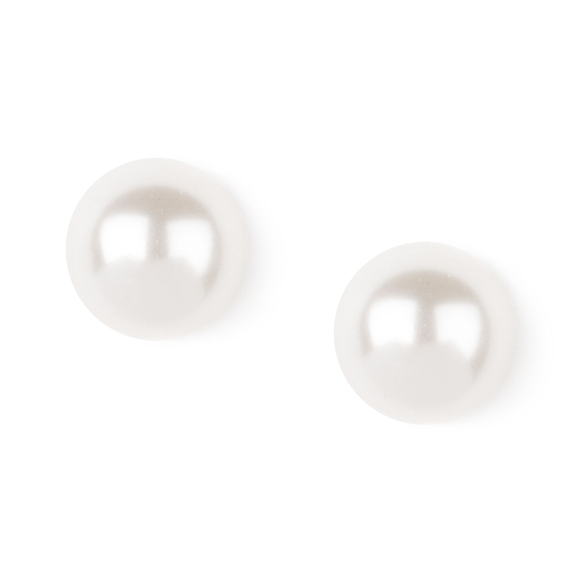 1930s Art Deco Style Jewelry – Costume Jewelry Icing 10MM Pearl Stud Earrings - White $7.99 AT vintagedancer.com