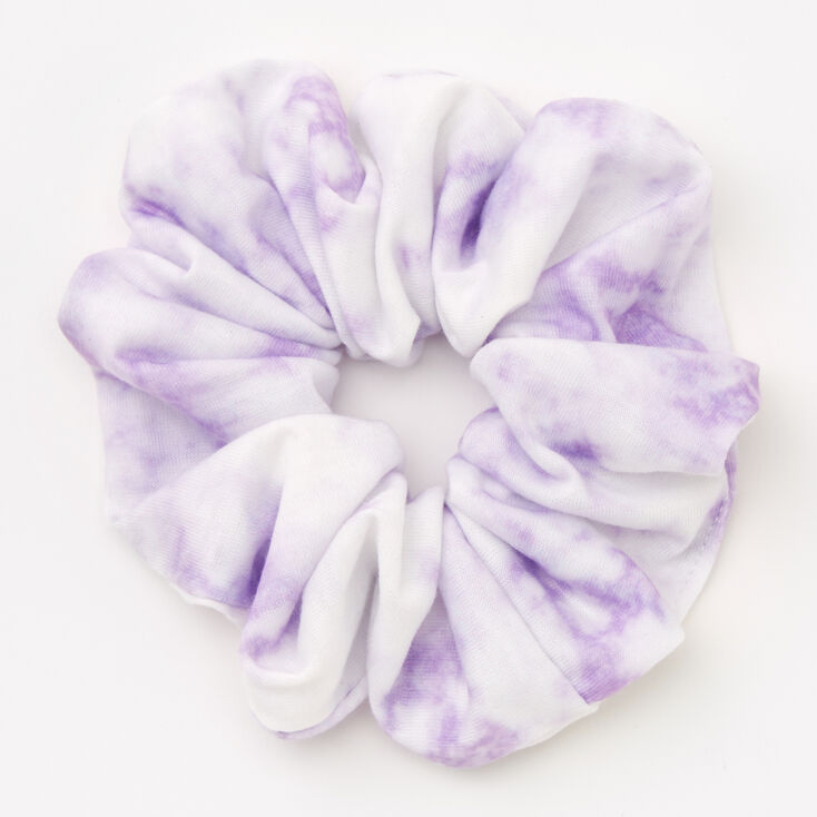 Medium Purple & White Tie Dye Hair Scrunchie | Icing US