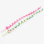 Pink &amp; Green Spiral Faux Hair - 2 Pack,