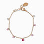 18kt Gold Plated Pink Ombre Cubic Zirconia Bracelet,