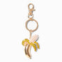 Rhinestone &amp; Pearl Banana Keychain,