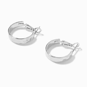 Silver-tone 20MM Flat Hoop Earrings,