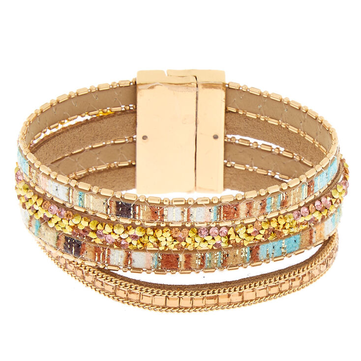 Gold Desert Layered Wrap Bracelet,