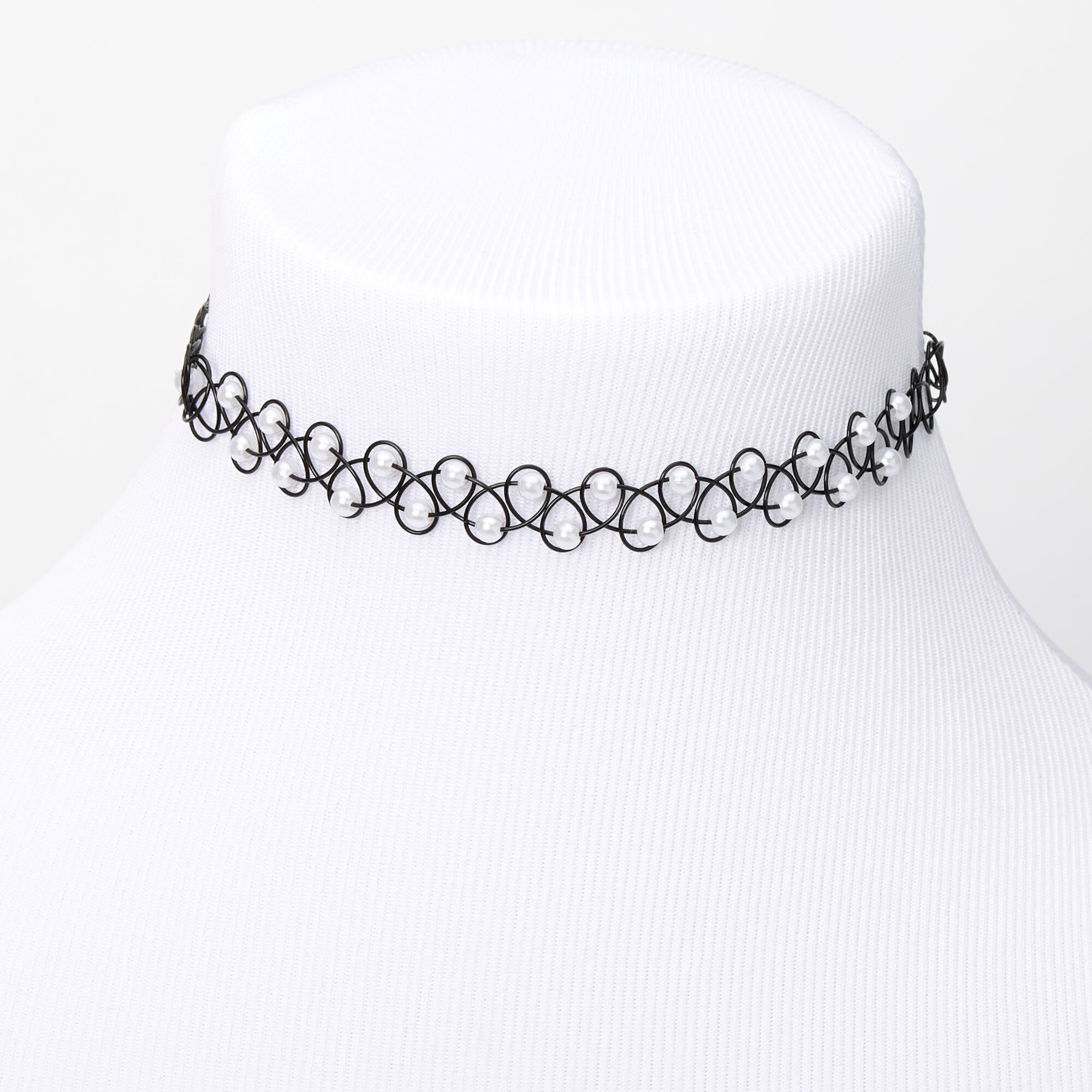 Pearl Tattoo Choker Necklace Icing US