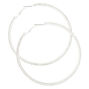 70MM Silver Rhinestone Hoop Earrings,